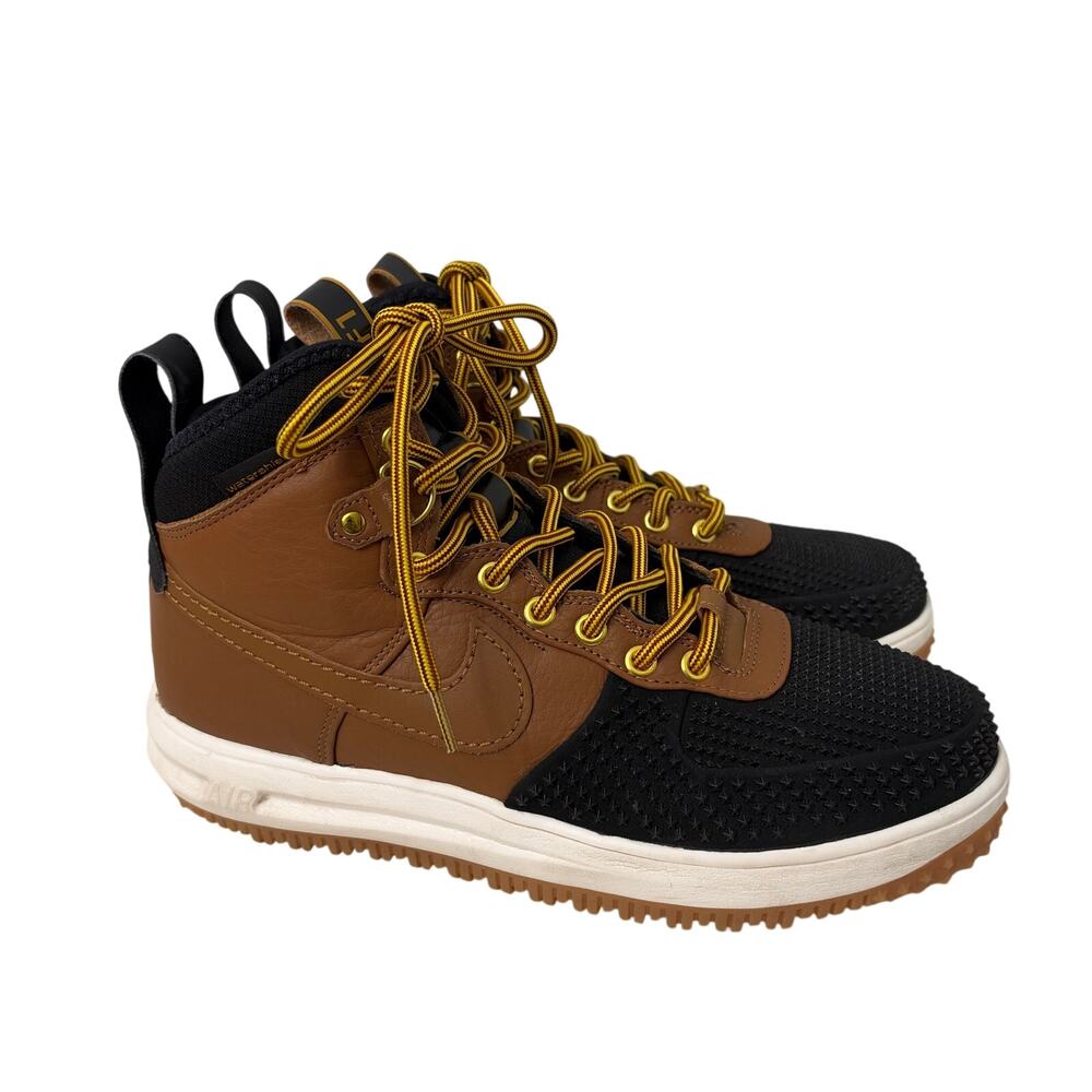 Nike Lunar Force 1 Winterized Duckboot Men's 9.5 Ale Brown Black Goldtone Boots